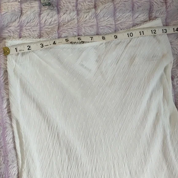 Free People Intimately NWT Clean Ivory Elastic Waist Midi Skirt Size XSmall - Picture 7 of 8